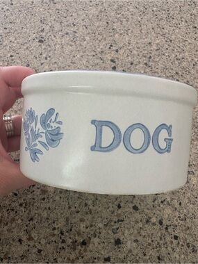 Pfaltzgraff Yorktowne Dog Bowl, Stoneware, Vintage, HTF